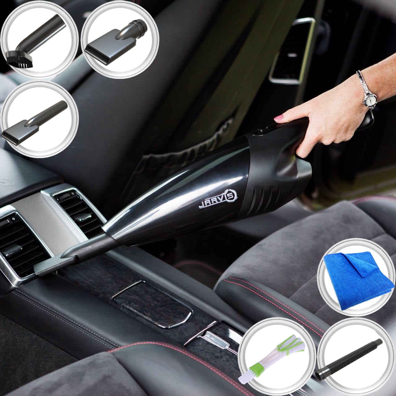 Jarvis Cordless Handheld Vacuum for Car Home Kitchen All Surfaces. Wet Dry