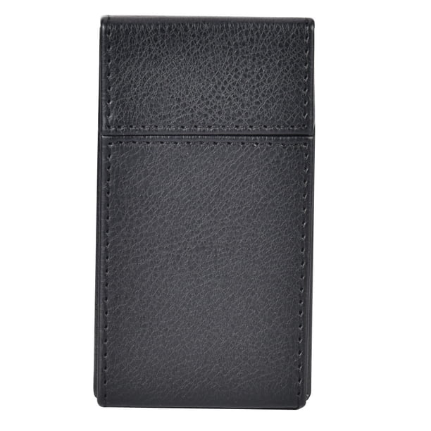 Caja portátil para guardar cigarrillos para mujer, elegante estuche para 20 cigarrillos, color negro