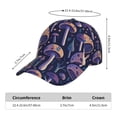 thumbnail image 3 of Kdxio Unisex Floral Hippie Mushrooms Pattern Baseball Cap Unisex Washed Classic Adjustable Hat, 3 of 7