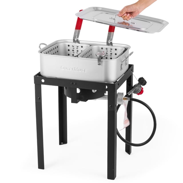 Freidora para exteriores OuterMust de 18 cuartos, 58,000 BTU, propano