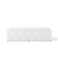 thumbnail image 4 of Modway Amour 60" Tufted Button Entryway Faux Leather Bench in White, 4 of 7