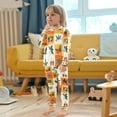 thumbnail image 4 of FORMRS Long Sleeve Top and Pants Pajama Set for Niños 2-Piece Sleepwear, Sizes 18M-8Y, Cartoon Plants, 4 of 6