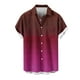 thumbnail image 5 of Mens Casual Manga Corta Botón Abajo Camisas Turndown Cuello Blusa de Impresión, Poliéster Ligero Top de la Moda para el Verano Al Aire Libre Y el Uso Diario, 5 of 6