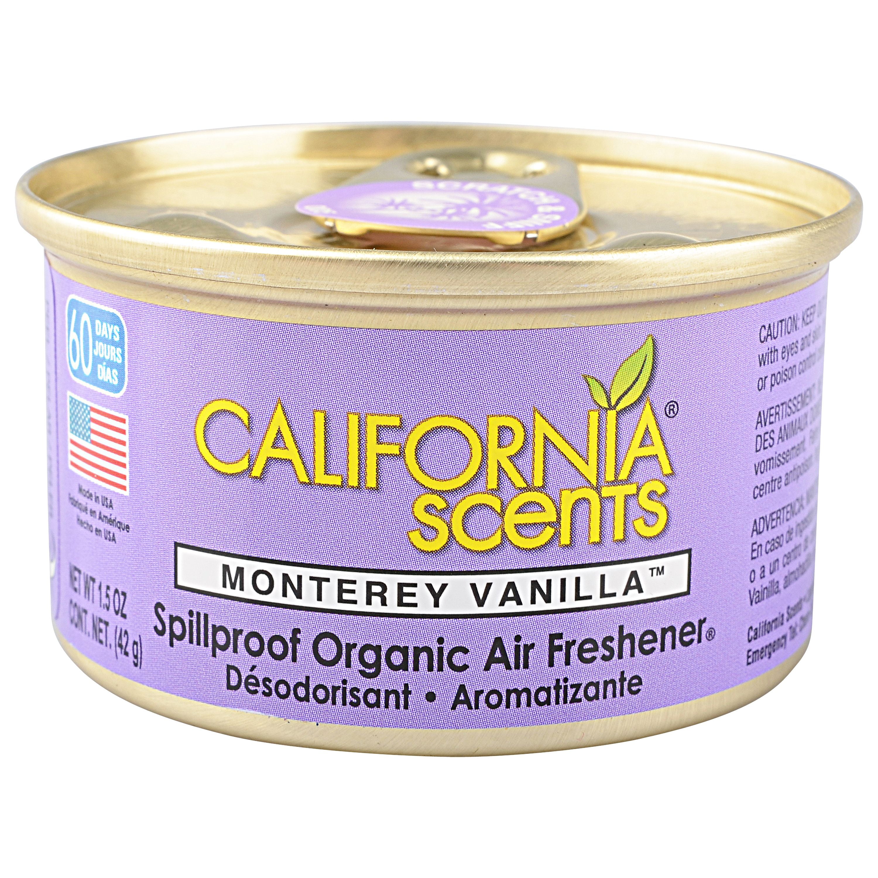 California Scents Monterey Vanilla Spillproof Organic Air Freshener, 1.5 Ounce