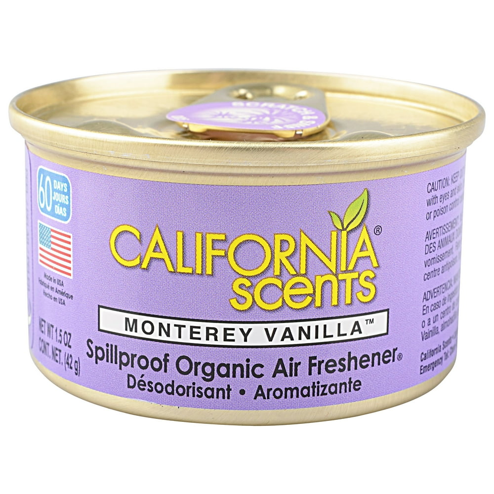 California Scents Monterey Vanilla Spillproof Organic Air Freshener, 1.