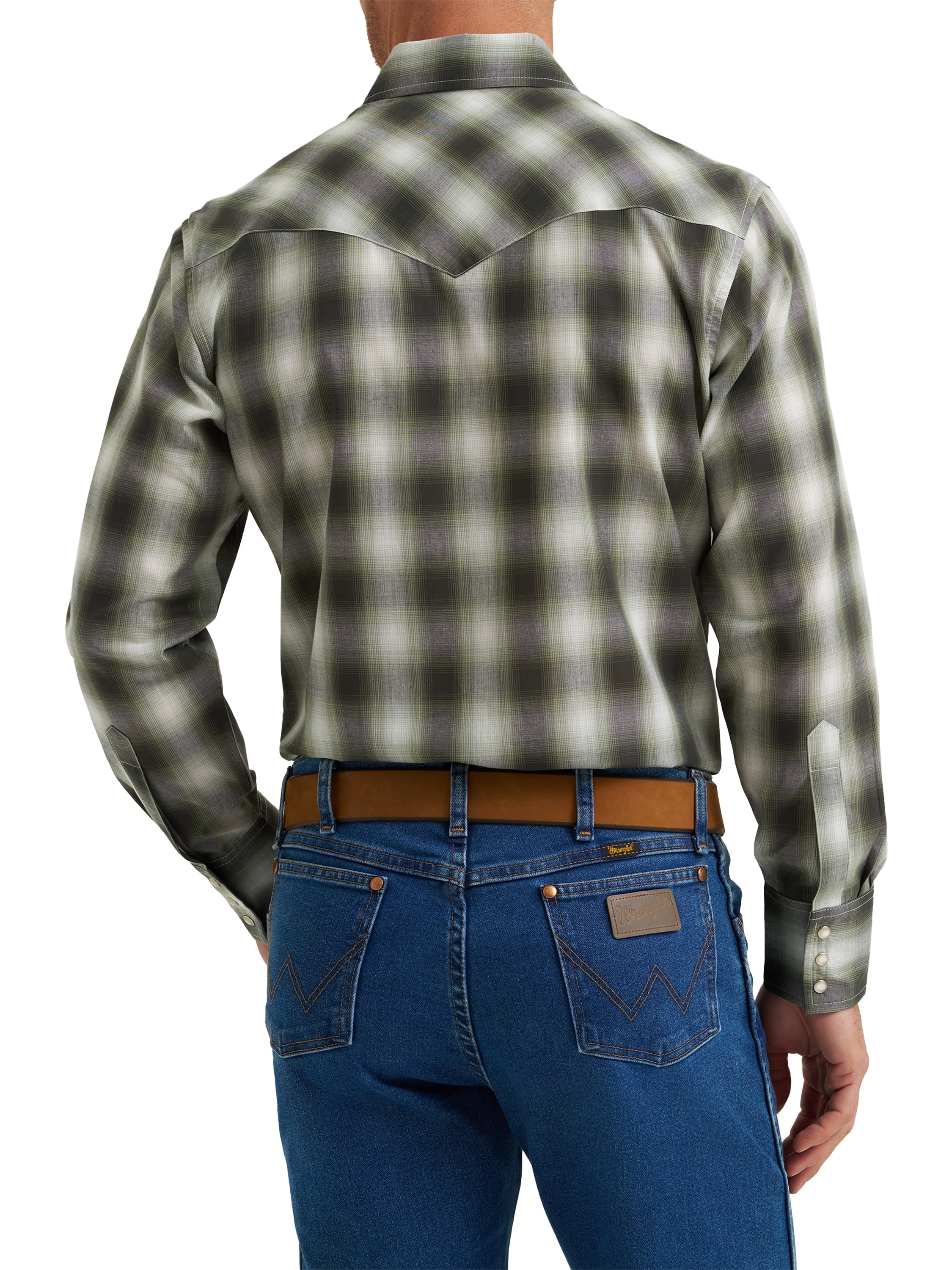 Wrangler® Men's and Big Men's Regular Fit Long Sleeve Western Shirt, Sizes S-5XL