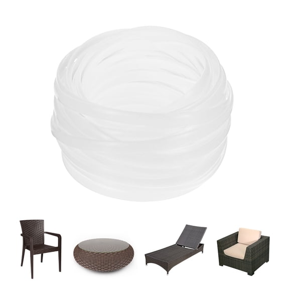 Uxcell 1-Pack Wicker Repair Kit, 8mm x 66ft/20m Plastic Flat Rattan Replacement Supplies for Patio Furniture Repair [White]