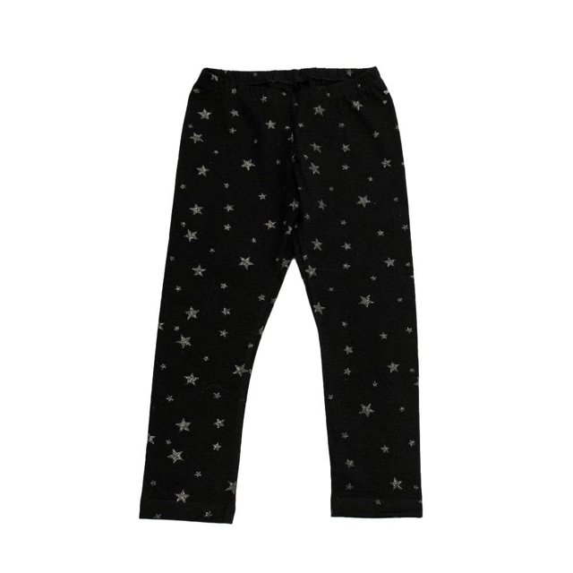 Leggins Simply Basic para Niña con Elástico en Cintura Diseño Estrellas Talla 4 Negro