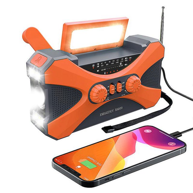 10000 MAH Emergency Radio, Solar Radio, Portable Radio with Mobile Phone Charger