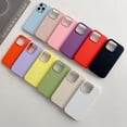 thumbnail image 1 of Durable Shockproof Silicone Phone Case for iPhone 14 Pro Max - Solid Color Couples Design, Full Lens Protection, Slim Fit, Advanced Anti-fall Technology - Perfect for Men and Women, 15PR 13 Compatible, 1 of 5