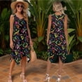 thumbnail image 6 of Psesaysky Rainbow Love Print Women’s Flowy Sundress&Men’s Hawaii Shirts Valentine's Day Couples Matching Outfits Casual Button Down Shirts or Sleeveless A Line Dress with Pockets, 6 of 7
