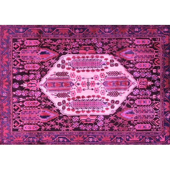 Ahgly Company Indoor Rectangle Persian Pink Traditional Area Rugs, 2' x 4'
