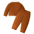 thumbnail image 4 of Caqnni Toddler Baby Boy Fall Winter Clothes Checkerboard Long Sleeve Sweatshirt Pants Sweatsuit Set Checkered Plaid Outfit Fall Winter Set for 0 6 12 18 24 M 1t 2t 3t 4t 5t 6t,Brown,9-12 Months, 4 of 7