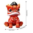 thumbnail image 6 of Creative New Chinese Lion Dance Toy Style China-Chic Lion Resin Lucky Lion Dance Home Decoration Ornament New Year's Gift 11cm/4.33in, 6 of 11