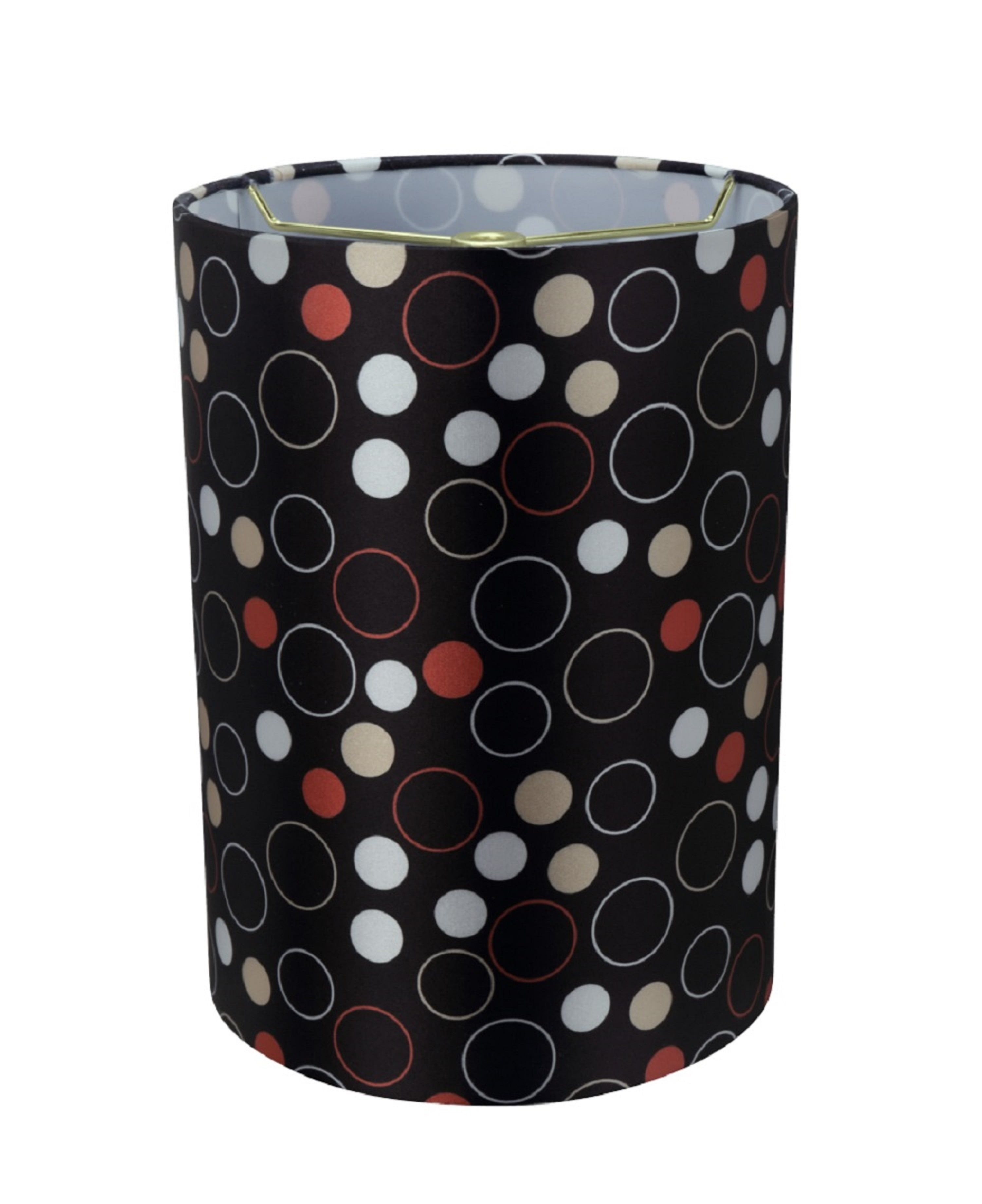 Aspen Creative 31272 Transitional Drum (Cylinder) Shape Spider Construction Lamp Shade in Black, 8" wide (8" x 8" x 11")