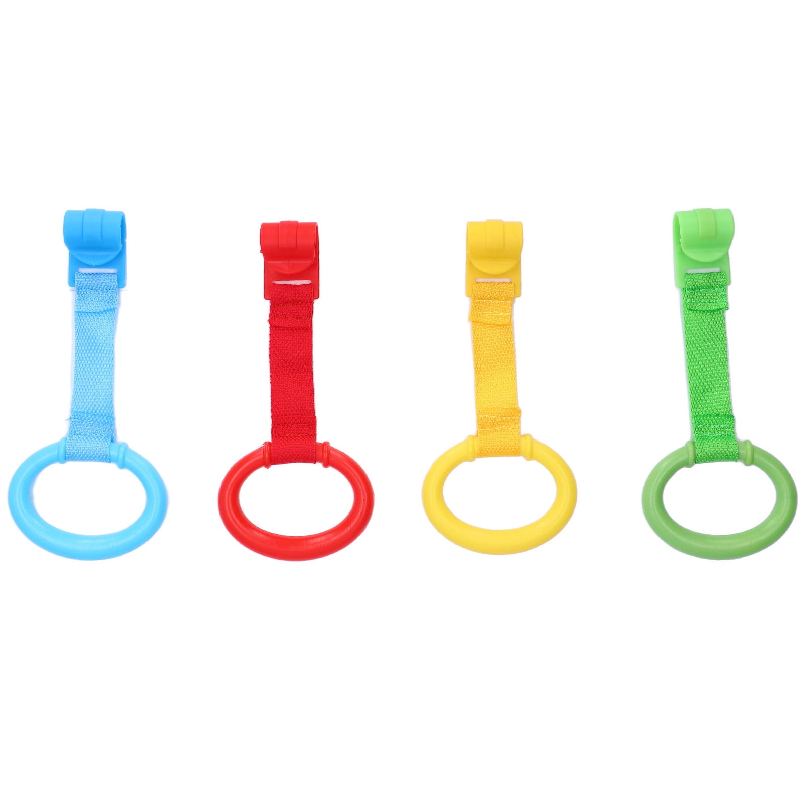 LYUMO 4pcs Baby Pull Up Rings Plastic Material Ergonomic Design Safe Practical Different Colors Walking Assistant for Toddler,Baby Pull Up Toy,Pull Up Rings for Playpen