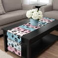 thumbnail image 5 of Dog Paw Cat Paw Table Runner 13x72 Inch Pink Blue Wood Grain Vintage Table Runner Non-Slip Dresser Scarves for Holiday Decorations, Party, Dinner and Gatherings, 1 Pack, 5 of 8