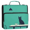 thumbnail image 5 of FORMRS Zipper Binder with Shoulder Strap 2-inch Ring 500 Sheet Capacity File Bag, Green Cat, 5 of 5