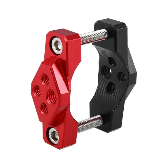 17 to 42mm Handlebar Clamp Rearview Mirror Extender Offroad Spotlight Bracket for Motorcycle Sportbike Black Red