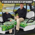 thumbnail image 5 of Whosucclay Clover Pattern Golf Cart Seat Cover, Comfortable Golf Cart Seat Protector 4 Pockets Soft Golf Cart Seat Towel Cover for More 2 Person Seats, 5 of 7