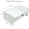 thumbnail image 6 of Excello Global Products Wooden Monitor Stand - White - EGP-HD-0421A, 6 of 6