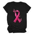 thumbnail image 1 of T-shirt Décontracté à Manches Courtes et Col Rond pour Femmes avec Design Inspirant de Sensibilisation au Cancer, Coupe Ample et Confortable, 1 of 4