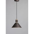 thumbnail image 3 of Maxim 10089OIWWD 11 in. Tucson One-Light Single Pendant, Oil Rubbed Bronze & Weathered Wood, 3 of 5