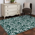 thumbnail image 3 of Area Rugs for Living Room Bedroom, Dark Green Spring Floral 4'x6' Rug Washable Carpet Runner Indoor Outdoor, Farmhouse Flowers Elegant Pastoral Non Slip Accent Floor Mats Rug for Kitchen, Office, 3 of 8