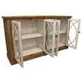 thumbnail image 4 of Wheatstone Solid Wood 4 Door Sideboard with Glass Inserts in Natural, 4 of 4