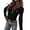 AA01-Black, variant on Women'S Long Sleeve Shirts Tunic Slim Fit Low Cut Sexy Tops Button Zipper V Neck Ribbed Knit Blouse Pink S