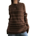 thumbnail image 3 of Fairy Grunge y2k Sweater 2000s Aesthetic Striped Long Sleeve Tops Women Pullover Baggy Knitted Clothes Streetwearps, 3 of 10