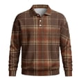 thumbnail image 4 of IWRICH Waffle Plus Size Polo Shirts for Men Long Sleeve Big and Tall Shirt Casual Collared T Shirts Textured Knit Tops 17-Bronze XXXXL, 4 of 4