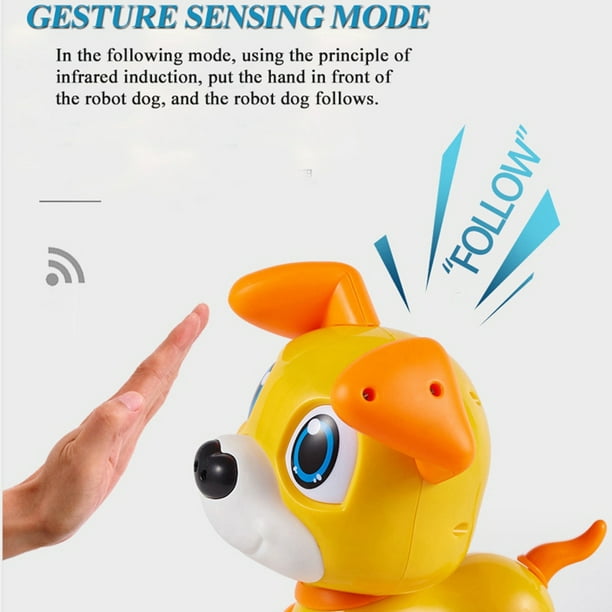 Robot chien jouet éclairage écorce geste sensible chiot robot