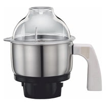 Genie Stainless Steel Jar 0.5L - Replacement Jar for Eco Twin, Plus/Chef Pro & Blue Leaf Blenders - Silver - Includes Lid & Blade Assembly