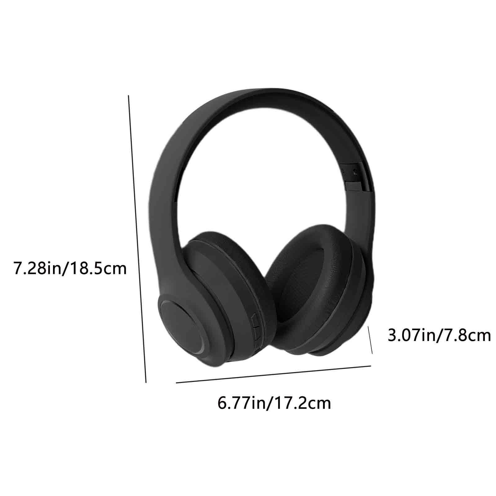 Bixock Bluetooth Headphones Wireless, Over-ear Wireless Headset 180-hour Battery Microphone Supports AUX Audio Cable Connection Works With Bluetooth Devices Plugs In Card