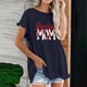 thumbnail image 2 of Camiseta informal para mujer, blusa estampada con cuello redondo y manga corta, Tops OAVQHLG3B Store  lin121212, 2 of 4