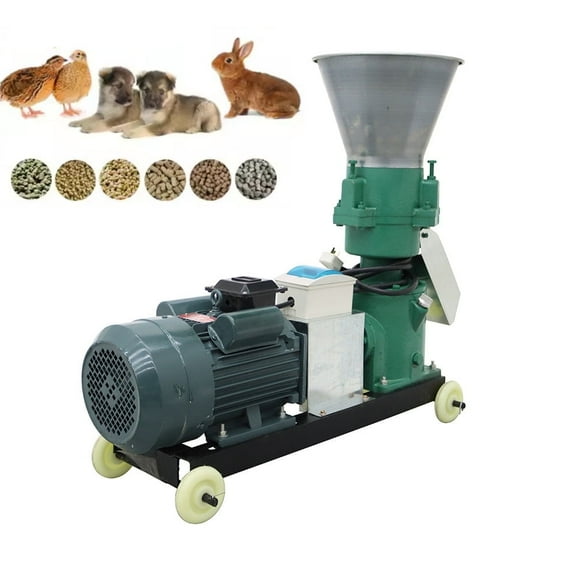 PreAsion Chicken Feed Pellet Mill Machine 3mm Electric Animal Feed Grinder 220V 4.5KW