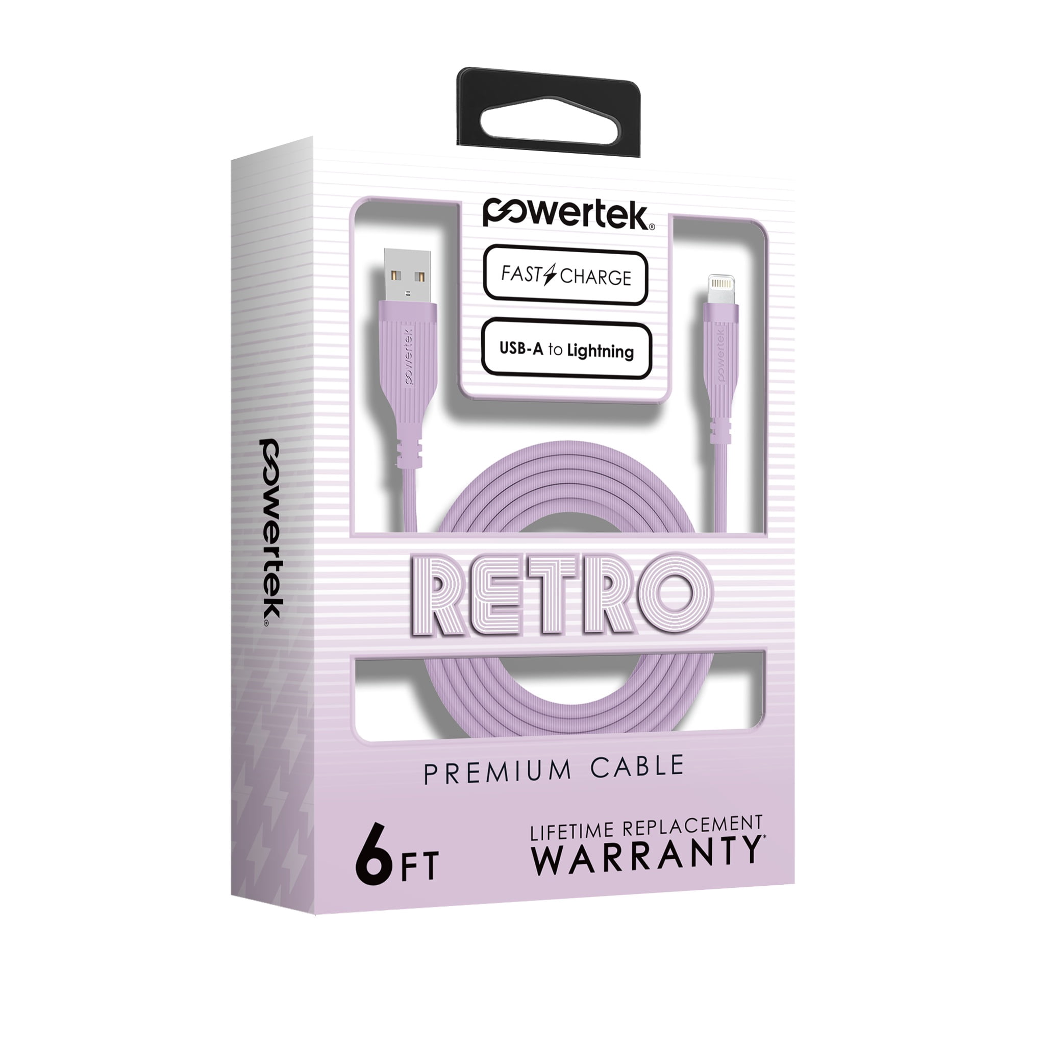 Liquipel Powertek Retro USB-A to Lightning - Pink