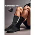 thumbnail image 4 of Penn Cushioned Crew Socks for Men Breathable Athletic Socks with Moisture-Wicking Quick Dry Fiber, 12 pk, Black, 4 of 7