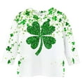 thumbnail image 2 of !KkSLirnhs 5 Years Shirts for Girls 5T St. Patrick's Day Summer Toddler Girls Kids Fashion Children Round Neck 3/4 Sleeve Printing T-Shirt Blouse Tops Green, 2 of 4