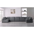 thumbnail image 5 of Meridian Furniture Serene Grey Linen Fabric Deluxe Modular Sectional, 5 of 9