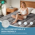 thumbnail image 5 of Cooling Extra Thick Queen Mattress Pads, Gray Thick Queen Size Mattress Pad and Mattress Protector Queen, Pillow Top for Back Pain Relief with Deep Pocket Cover, 5 of 10