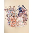 thumbnail image 3 of Caoirhny Little Girl Summer Romper Casual 4th of July Sleeveless Shorts Jumpsuit with Belt for Newborn Toddler Cute Clothes, 3 of 9