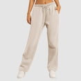 thumbnail image 4 of zaveiop Baggy Sweatpants for Women - High Waisted Wide Leg Pants, Athletic Joggers for Workout, Fleece Fall Fashion Outfits (Z1-Coffee, L), 4 of 6