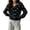 Black, variant on Womens Polka Dot Cardigan Denim Collared Long Sleeve Patchwork Knit Sweater Button Down Tops For Casual Workout