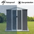 thumbnail image 5 of 6x4 FT Outdoor Storage Shed, Utility Waterproof Tool Shed with Lockable Door & Air Vent, Perfect to Store Patio Furniture, GardenTools, Grey, 5 of 7