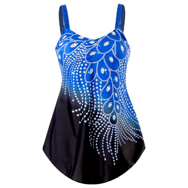 xiaxaixu Maillot de Bain une Pièce Sans Manches Col en V pour Femmes Grande Taille