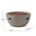 thumbnail image 3 of Christopher Knight Home ®   27" Bowl Shaped MGO 40,000 BTU Propane Fire Pit, Light Grey, 3 of 10