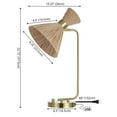 thumbnail image 2 of SAFAVIEH Sohma 23" Coastal Iron Table Lamp with Light Brown Shade, 2 of 6