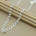 thumbnail image 3 of K-KED Contemporary Edge 925 Sterling Silver 8mm 18 inch Sideways Chain Necklaces-default, 3 of 3